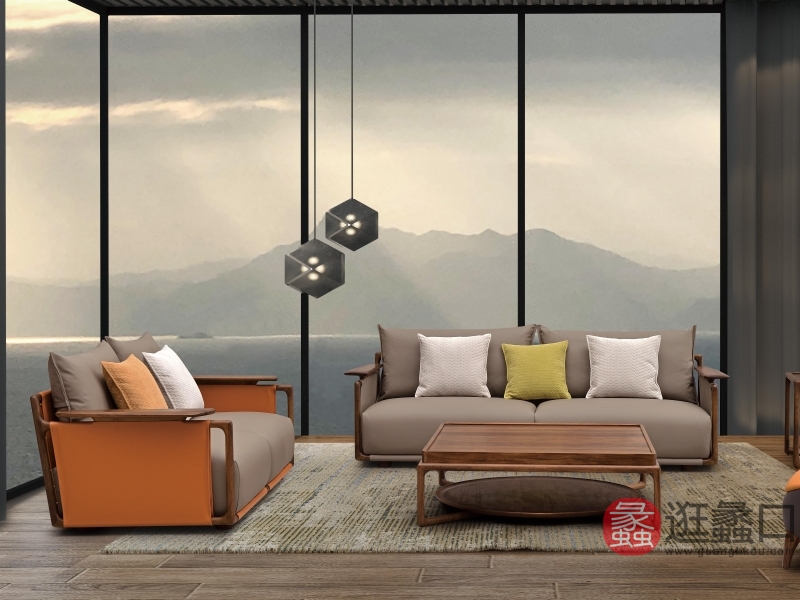 木质感家具·工厂直营店意式极简客厅沙发102沙发
